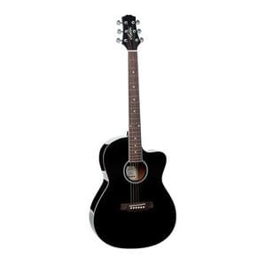 Ashton D10C Black 39 Cutaway Acoustic Guitar Gloss Finish